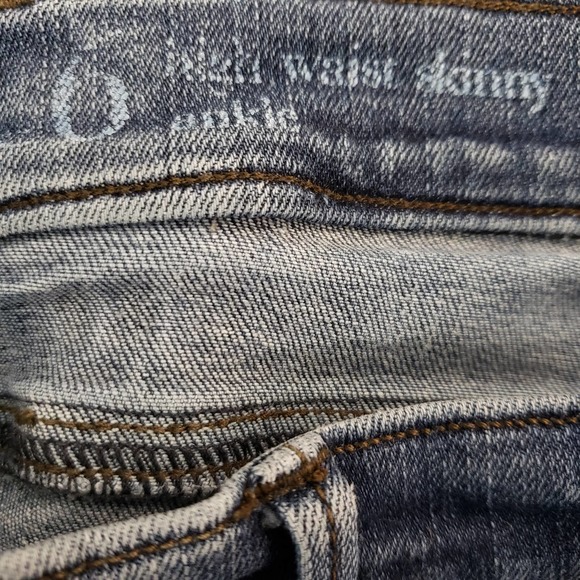 30. Ann Taylor Loft High Waist Skinny Jeans Womens Size 6 Medium Wash Blue - Picture 10 of 10